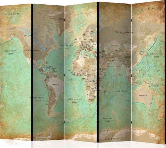 Romdeler Turquoise World Map 225x172 - Artgeist sp. z o. o.
