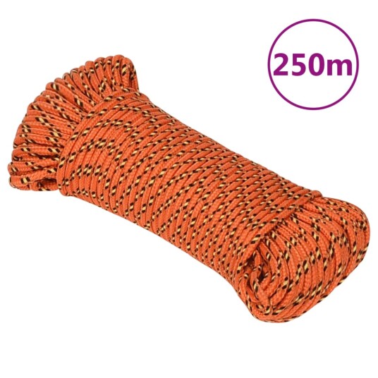  Båttau oransje 4 mm 250 m polypropylen