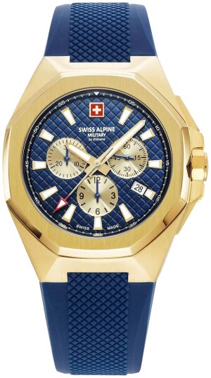 Swiss Alpine Military Herreklokke 7005.9815 Typhoon Blå/Gummi Ø42 mm