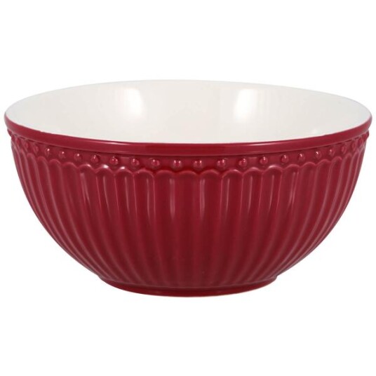 GreenGate  Alice frokostskål 45 cl claret rød