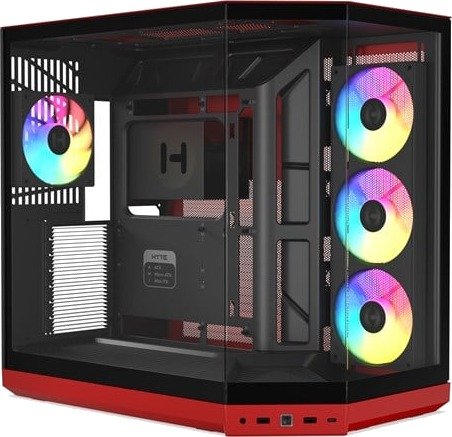 HYTE Y50 ARGB Black Cherry Kabinett Miditower Rød CS-HYTE-Y50RGB-RB
