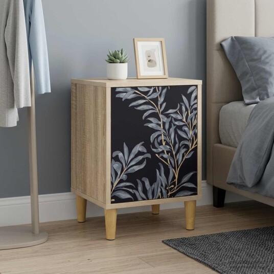 vidaXL Nattbordskap DOKKUM Sonoma eik 36 x 33 x 50 cm Konstruert tre
