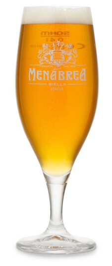 Menabrea ølglass på fot 40 cl