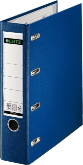 Leitz   Hevarmbuefil   Bokryggbredde: 75 Mm   For A5 148 X 210 Mm   Kapasitet: 1000 Ark   Landskap   Blå