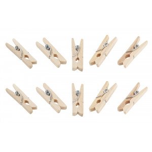 Liten Treklype Natur 2,5cm  10 stk