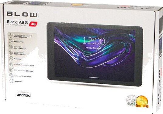 Blow BlackTAB8 8" LTE 3GB/32GB Svart Blow BlackTAB8 8" LTE 3GB/32GB Svart