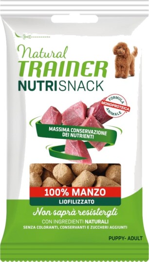 Natural Trainer Puppy Adult Nutri Snack Frysetørkede Biter & Okse 20 G Natural Trainer Puppy Adult Nutri Snack Frysetørkede Biter & Okse 20 G