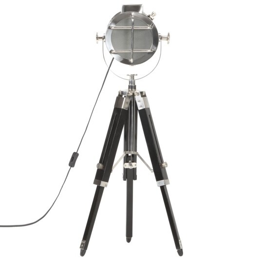 vidaXL Gulvlampe med stativ heltre mango 69 cm svart