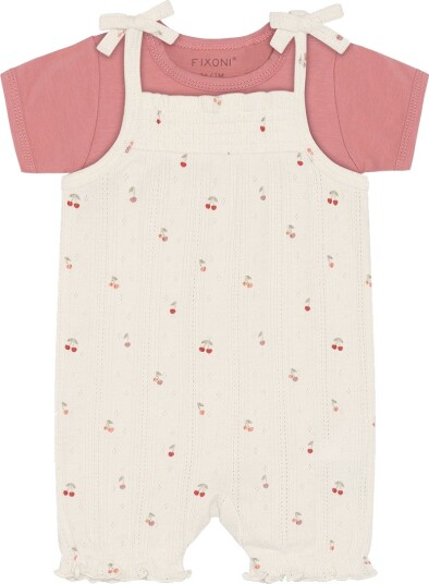 Blå Set W. Body And Romper Pointel Pink 80 Blå Set W. Body And Romper Pointel Pink 80