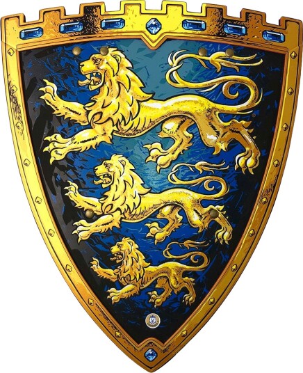 Liontouch Kostymer Knight"s Shield Trippelløve Blå/Gul Liontouch OneSize Kostymer 29116LT-NC