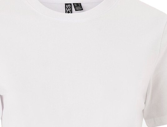 Pieces T skjorte pcRia SS Solid Tee Hvit Pieces T skjorte pcRia SS Solid Tee Hvit