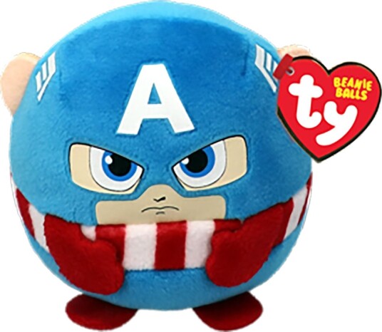Ty Kosedyr Beanie Baller 9 cm Marvel Captain America Ty OneSize Kosedyr Blå