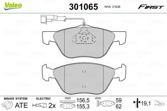 Bremseklosser VALEO 301065