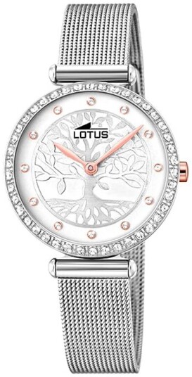Lotus Dameklokke 18709/1 Bliss Hvit/Stål Ø29 mm