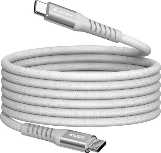 Verbatim USB-C Lade- og Synkroniseringskabel 1,2 m 100W Grå Verbatim USB-C Lade- og Synkroniseringskabel 1,2 m 100W Grå