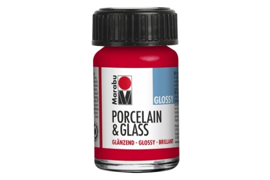 Hobby2You Porcelain & Glass Glossy 15Ml Cherry Rød 125
