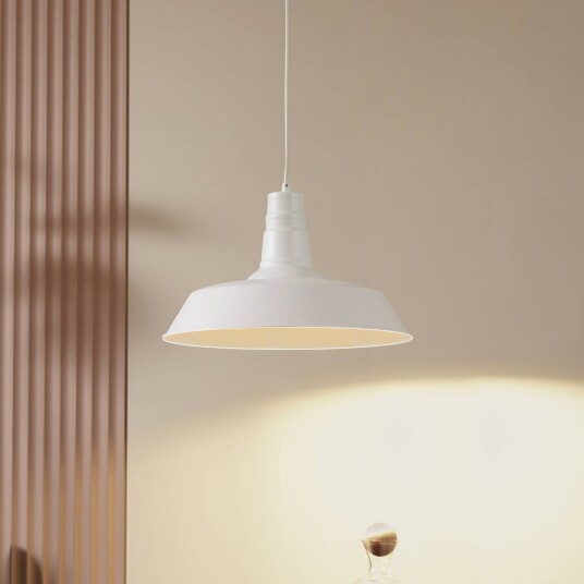 Lindby hengelampe Laylan hvit Ø 46 cm metall