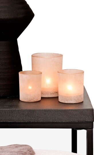 Zelected by Houze Telyslykt Frost 3 pk Beige