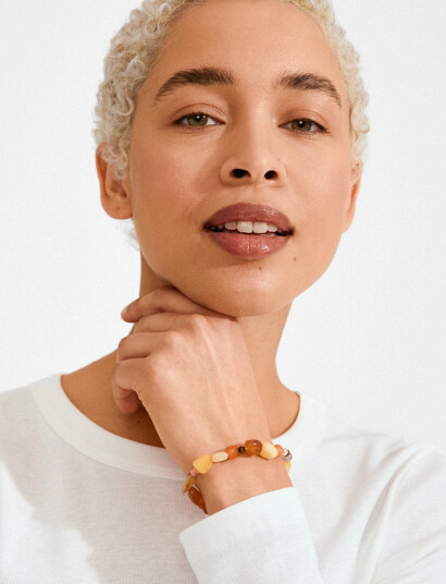 Pilgrim Iris Bracelet Sand/Multi Brown ONE SIZE Pilgrim Iris Bracelet Sand/Multi Brown ONE SIZE