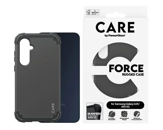 CARE by PanzerGlass Fashionable Case Black FORCE Samsung Galaxy A35 5G | A55 5G
