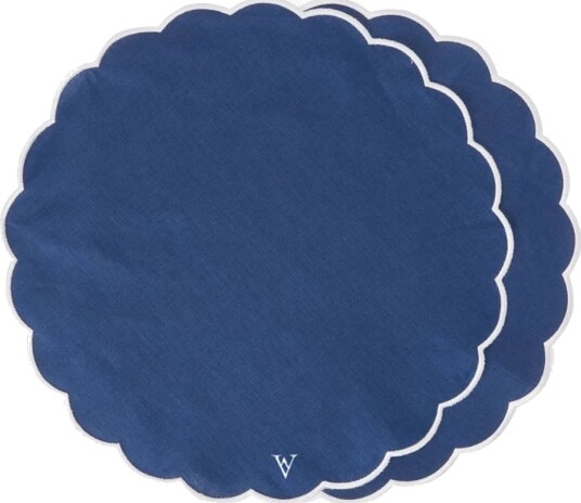 Von Norten   Grace Scallop bordbrikke lin 42 cm 2 stk Riviera