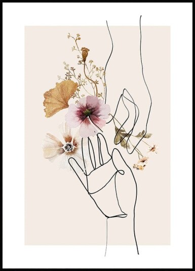 Wildflower Hands Poster Plakat / 50x70cm