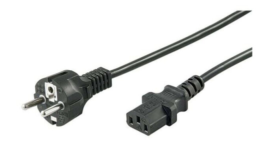 Pro 1,5m Strømkabel CEE7/7 til C13 Svart