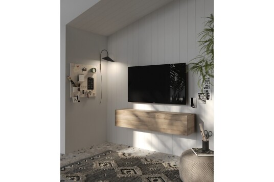 Vegghylle Monaco 138x30 cm Beige