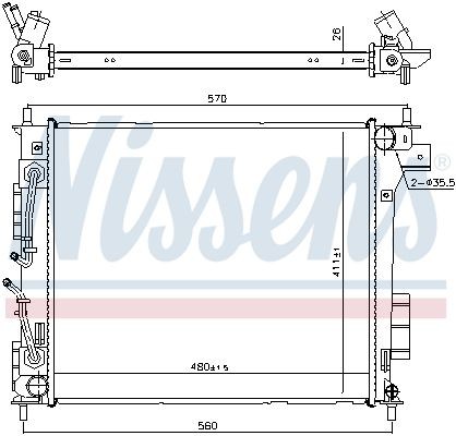 Radiator NISSENS 666205 Radiator NISSENS 666205
