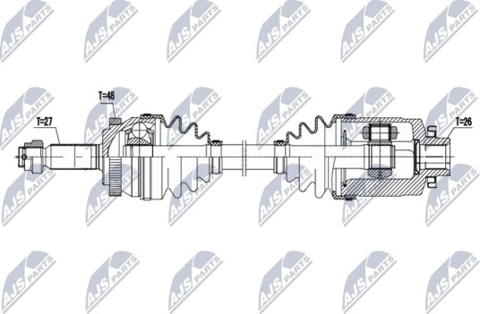 NTY NPW HY 630 Drivaksel