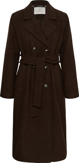 Kaffe Kafanny Long Coat Brown 34