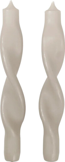 Broste Copenhagen 2-pakning Twisted lys 23 cm Grå Stearinlys Broste Copenhagen 2-pakning Twisted lys 23 cm Grå Stearinlys