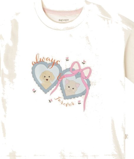 That"s Mine Vilde Oversized T Shirt   Cream   116CM/6Y