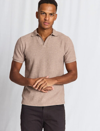 Bruun & Stengade Bs Santino Regular Fit Polo Shirt Beige S