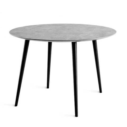 Torkelson Miles matbord Betonglaminat/svart 110 cm Grå