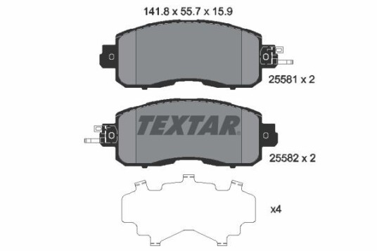 Bremseklosser TEXTAR 2558101