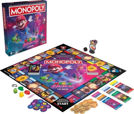 Hasbro Monopol Super Mario Movie Brettspill for Barn 8+ År Hasbro Monopol Super Mario Movie Brettspill for Barn 8+ År