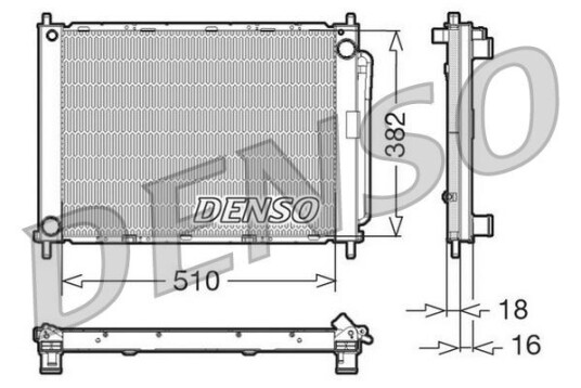 DENSO DRM23100 Kjølevifte radiator DENSO DRM23100 Kjølevifte radiator