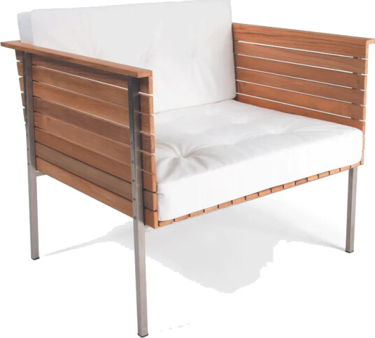 Skargaarden Häringe loungefåtölj Teak med sunbrella Rustfrittstål