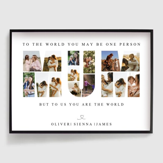 Namly Design Personalisert Plakat Tilpasset Mamma Fotokollasj POSTER4AQJNQ