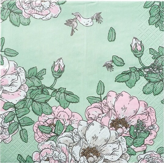 Havi Havi Nuppu Napkin Juhannusmuistot   Green   33X33CM
