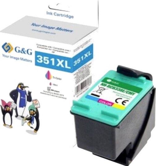 G&G HP 351XL farge kompatibel blekkpatron GP H351XLCMY