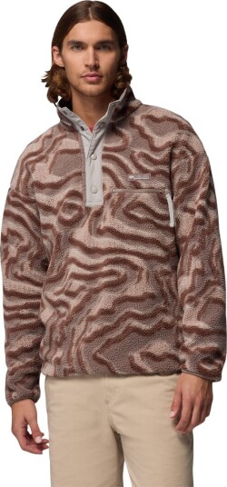 Columbia Helvetia II Printed Half Snap Fleecetrøye Herre Brun XL