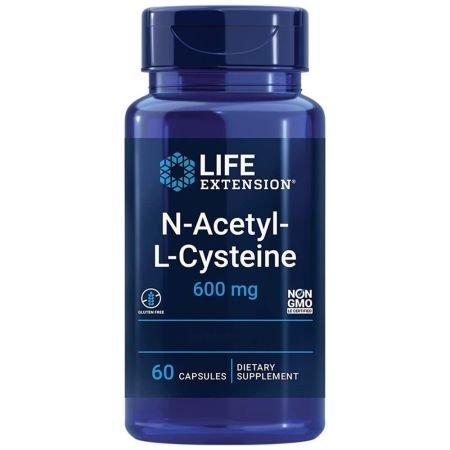 N ACETYL L CYSTEINE 600mg 60 kapsler Life Extension