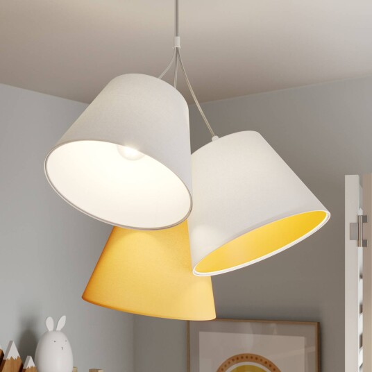 Maco Design Pendellampe Zsofia 3-lys hvit/oransje Maco Design Pendellampe Zsofia 3-lys hvit/oransje