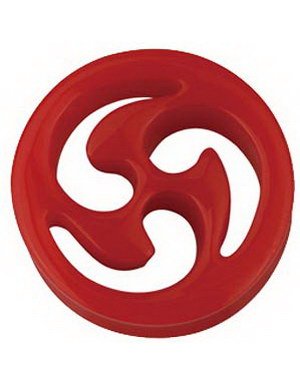 Ninja Star Rød Piercing Tunnel 6 mm