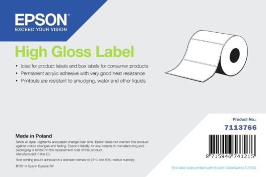 Epson Høyblank Rull 10,2 Cm X 60 M 1 RullEr Sammenhengende Etiketter