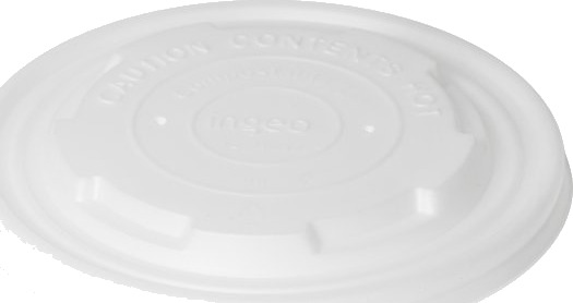 Plastlåg Ø115 Mm Bionedbrydelig Cpla Hvid Til Bowle/Bæger,16 Pk X 50 Stk/Krt