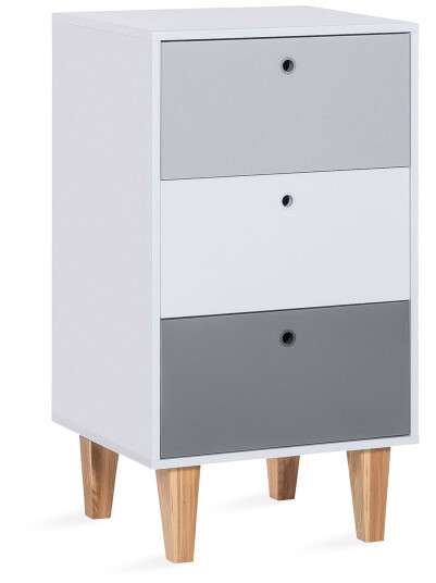 Concept Kommode Hvit / Mørkegrå / Natur VOX Concept Kommode Hvit / Mørkegrå / Natur VOX