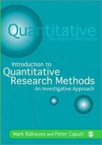 Introduction To Quantitative Research Methods Av Mark Balnaves, Peter Caputi